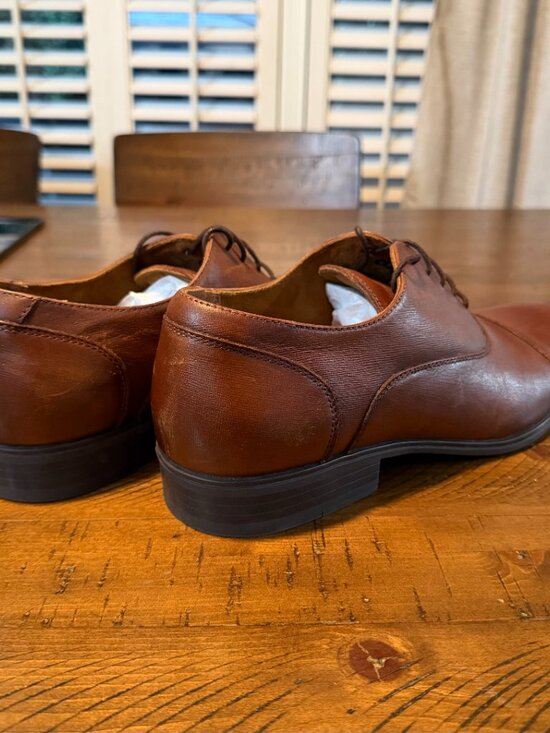 Florsheim Brown Leather Cap Toe Oxfords Mens 11 Classic Dress Shoes main image 9